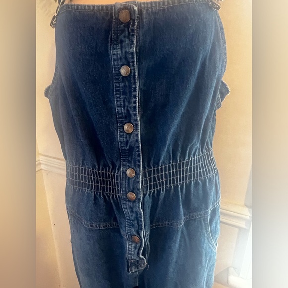 Vintage 80s Dreams denim bib Overalls Size Med so cute! - Picture 8 of 12